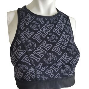 Pink Victoria's Secret sports bra No pads compression athletic support No wire